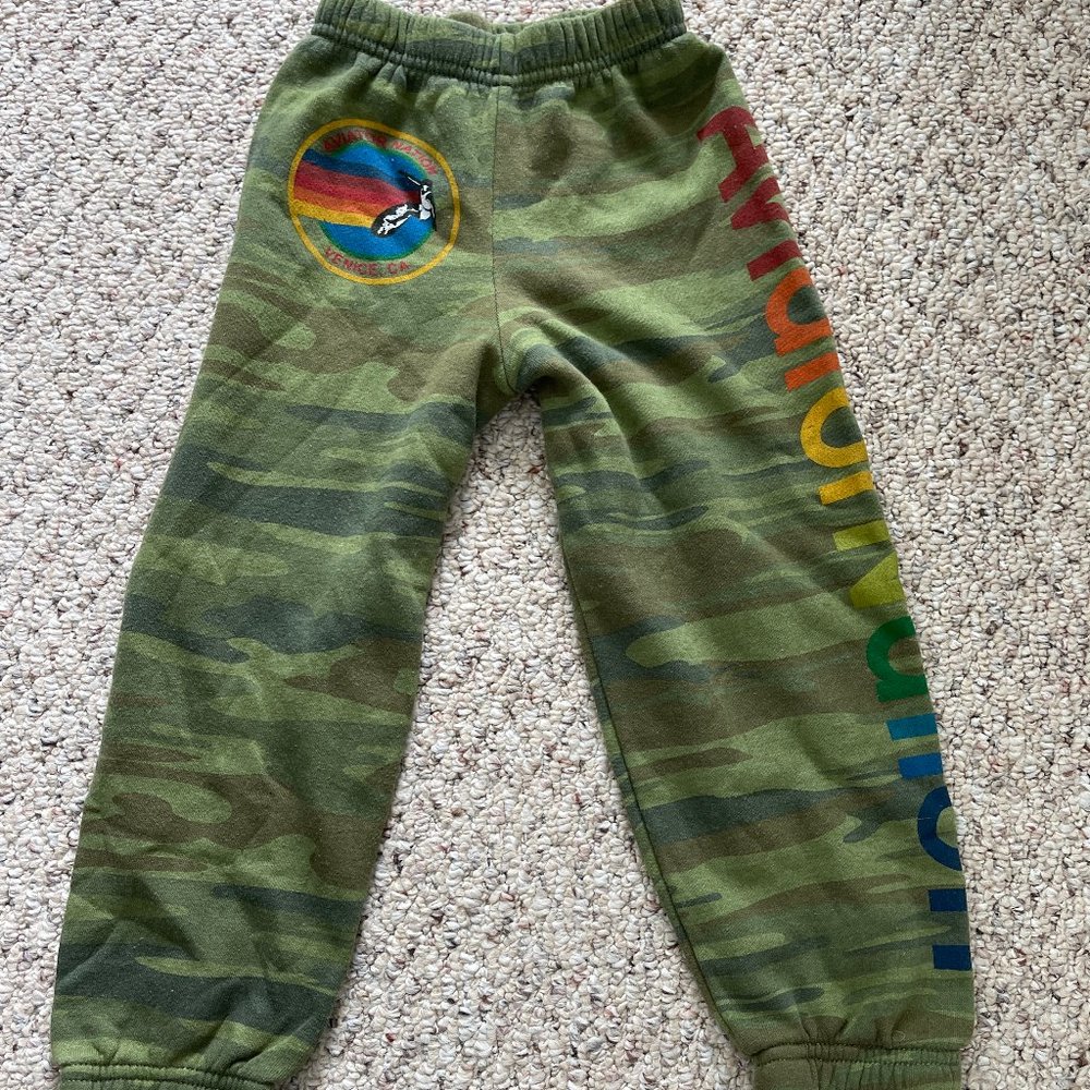 Aviator Nation kids camo sweatpants sz 6